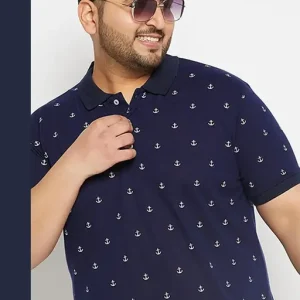 THE MILLION CLUB Men's Plus Size Half Sleeve Printed Polo T-Shirt - Constructed from a Soft Cotton Blend for Unmatched Comfort and Durability mens t-shirt, tshirt for men, t-shirts, t-shirts men, t-shirts boy, tshart man, mens tshirt